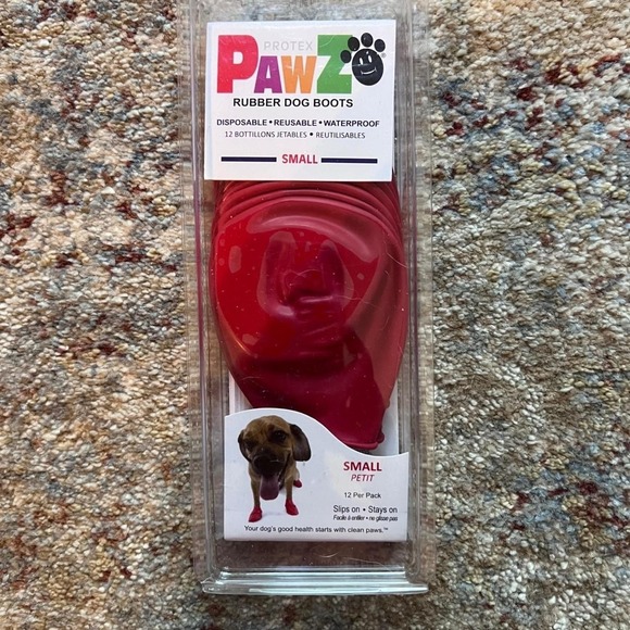 PAWZ Other - Pawz Rubber DOG Boots Red Small 12 Pack Disposable Waterproof Reusable Boots
